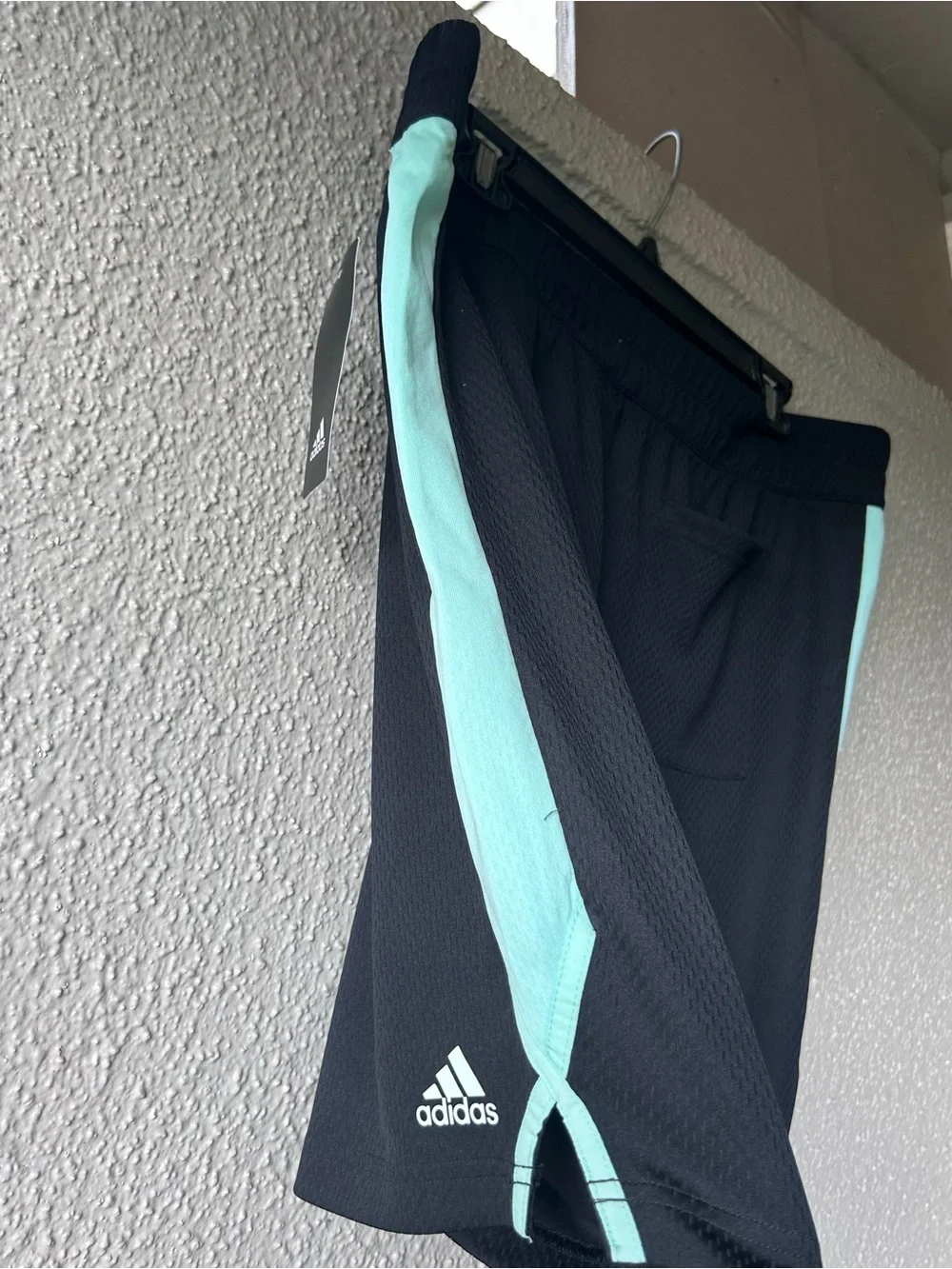 Adidas Mesh Basketball Training Shorts Black Mint ADVR0829 Mens XL NWT